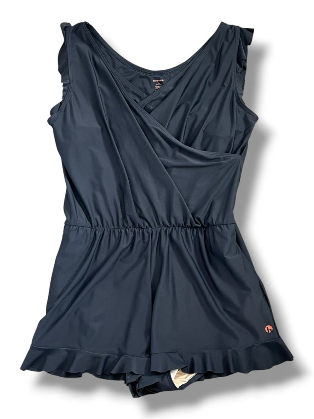 NWT! Honey Mark Newport Blue Ginger Swim Romper Size XL